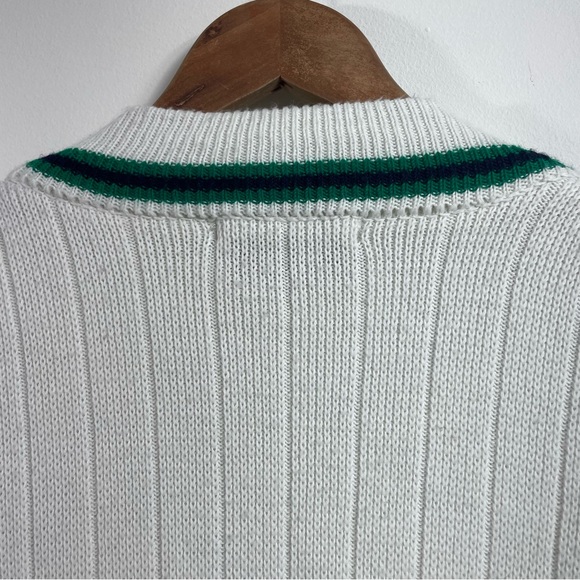 VTG Celtic Ireland Sweater Heritage Tourist White Tennis Prep Irish Crest LG Gol - Picture 7 of 14